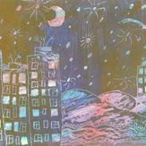 Рисунок "сказка ночного Мурманска" на конкурс "Конкурс детского рисунка “Мой родной, любимый край”"