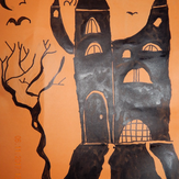 Рисунок "Замок в дни хеллоуина"