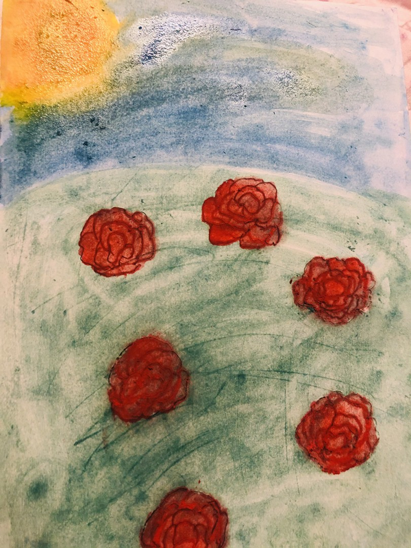 Детский рисунок - Розы