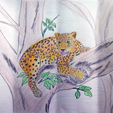 Рисунок "Леопард" на конкурс "Конкурс детского рисунка “Невероятные животные - 2018”"
