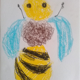 Рисунок "Пчелка ЖУЖА" на конкурс "Конкурс детского рисунка “Невероятные животные - 2018”"