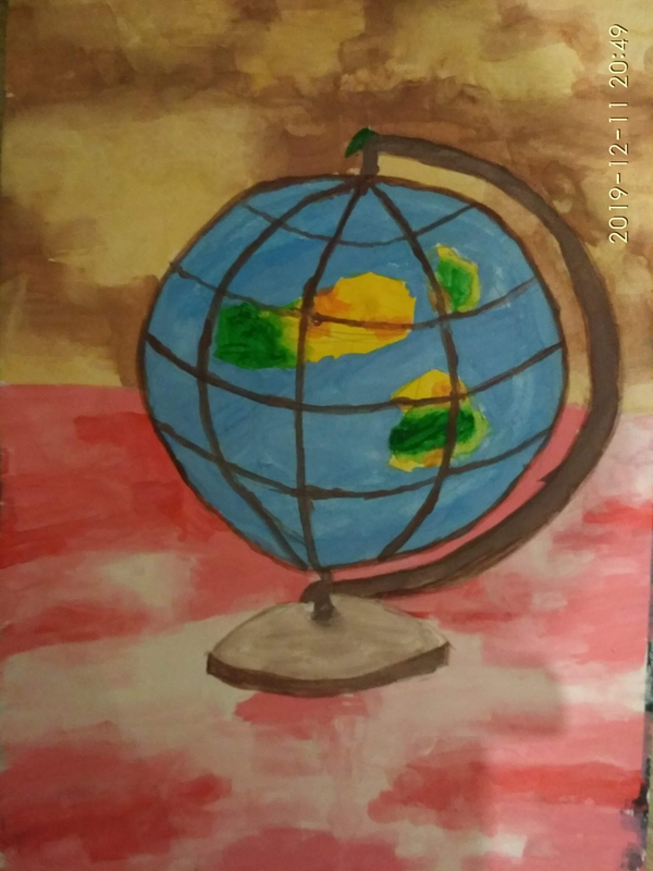 Детский рисунок - Глобус