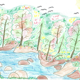 Рисунок "Красочный лес" на конкурс "Конкурс детского рисунка “Чудесное Лето - 2019”"