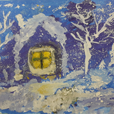 Рисунок "Зимняя сказка" на конкурс "Конкурс детского рисунка "Новогоднее Настроение - 2021""