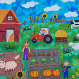 Рисунок "Веселая ферма" на конкурс "Конкурс творческого рисунка “Свободная тема-2021”"