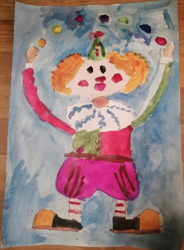 Детский рисунок - Клоун