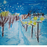 Рисунок "Зимний вечер"