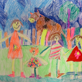 Рисунок "Мои любименькие" на конкурс "Конкурс детского рисунка "Моя семья 2017""