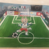 Рисунок "Забивака" на конкурс "Конкурс детского рисунка “Спорт в нашей жизни”"