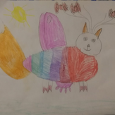 Рисунок "Супер Кошка" на конкурс "Конкурс детского рисунка “Невероятные животные - 2018”"