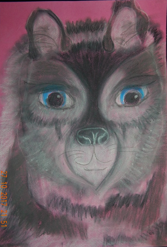 Детский рисунок - Волк