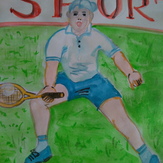 Рисунок "Теннисист" на конкурс "Конкурс детского рисунка “Спорт в нашей жизни”"