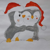 Рисунок "Новогодние пингвинчики" на конкурс "Конкурс “Новогодняя Магия - 2020”"