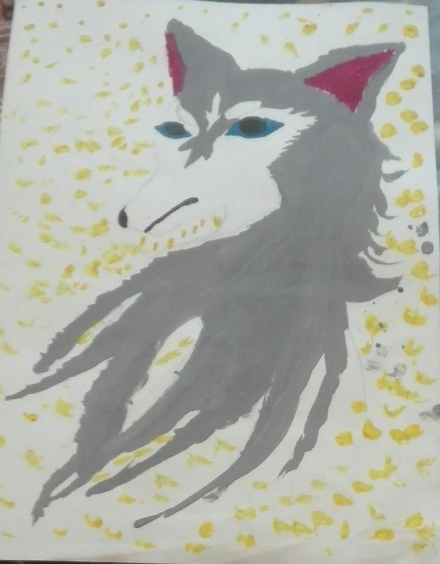Детский рисунок - Волчонок