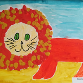 Рисунок "Оранжевый лев"