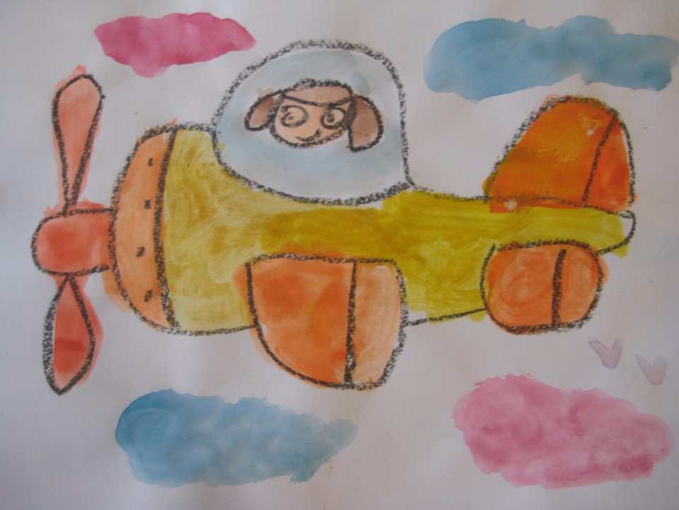 Детский рисунок - Самолет