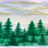 Рисунок "Лесной пейзаж"