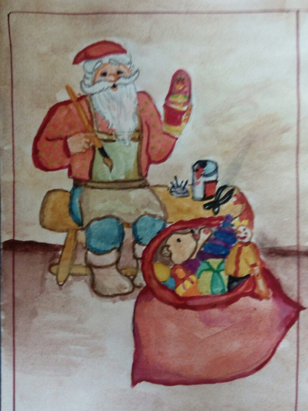 Детский рисунок - Подарки к празднику