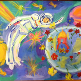 Рисунок "Гордится космонавтикой страна"