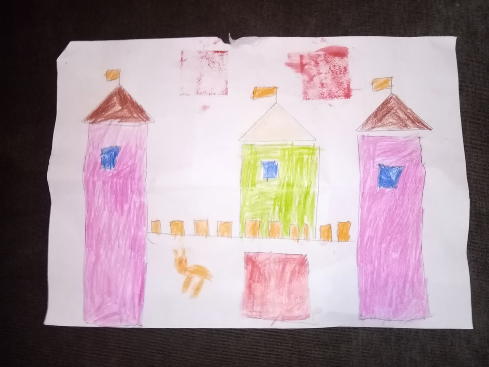 Детский рисунок - Замок для друзей