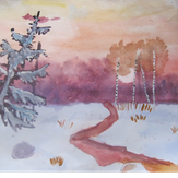 Рисунок "Приморская осень" на конкурс "Конкурс детского рисунка “Мой родной, любимый край”"