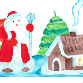 Рисунок "Дедушка Мороз с подарками" на конкурс "Конкурс “Новогодняя Магия - 2020”"