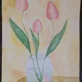 Рисунок "Дачные тюльпаны"