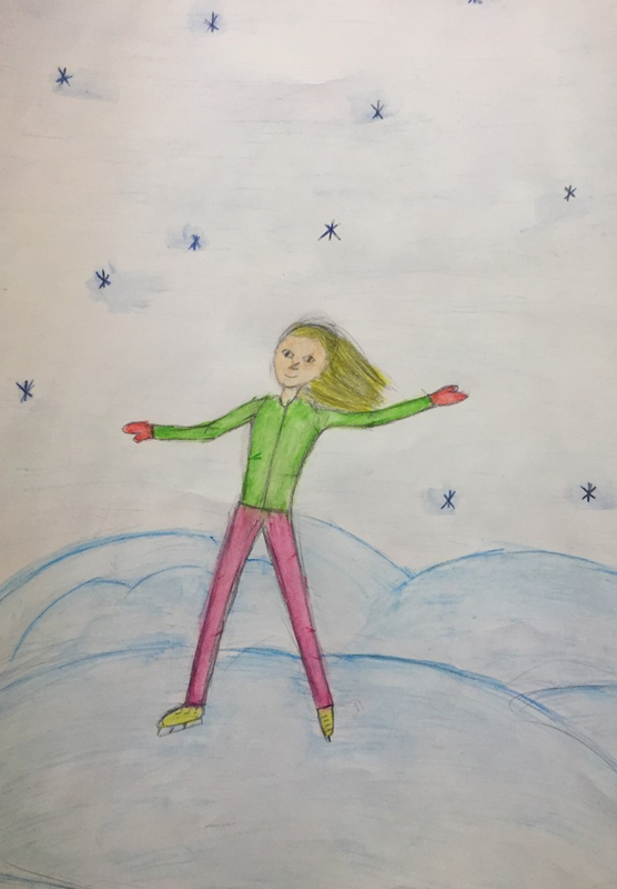 Детский рисунок - ледяной танец