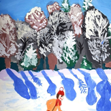 Рисунок "Зимняя прогулка"