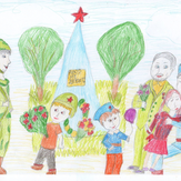 Рисунок "С днём победы" на конкурс "Конкурс детского рисунка “75 лет Великой Победе!”"