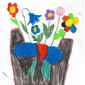 Цветы в вазе, Марина Иванина, 5 лет
