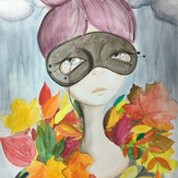 Рисунок "Леди Дождь" на конкурс "Конкурс детского рисунка “Сказочная осень - 2018”"