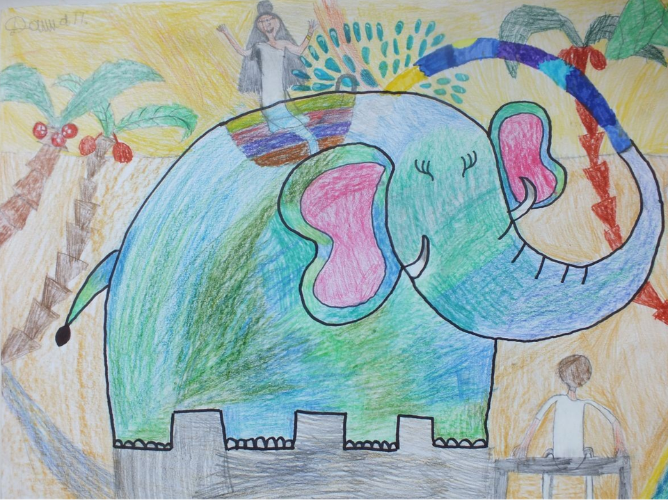 Детский рисунок - Путешествие в Индию