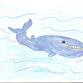 Рисунок "Синий кит" на конкурс "Конкурс творческого рисунка “Свободная тема-2019”"