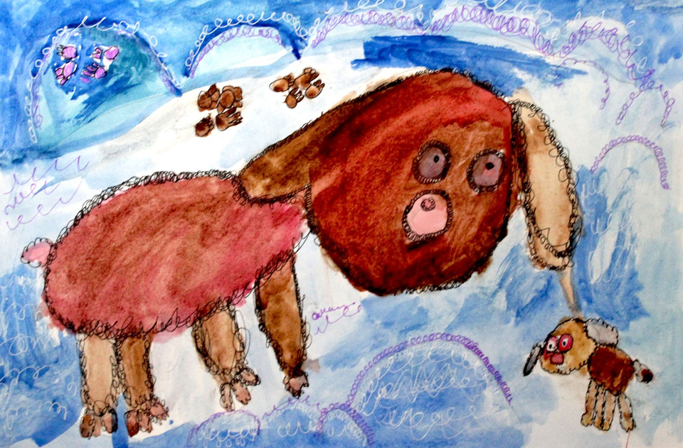 Детский рисунок - Собачка Соня