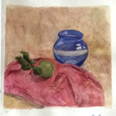 Рисунок "Натюрморт со стекляной вазой"