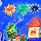 Рисунок "Новый год" на конкурс "Конкурс детского рисунка “Новогодняя Открытка-2019”"