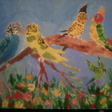 Рисунок "Любимые попугаи"