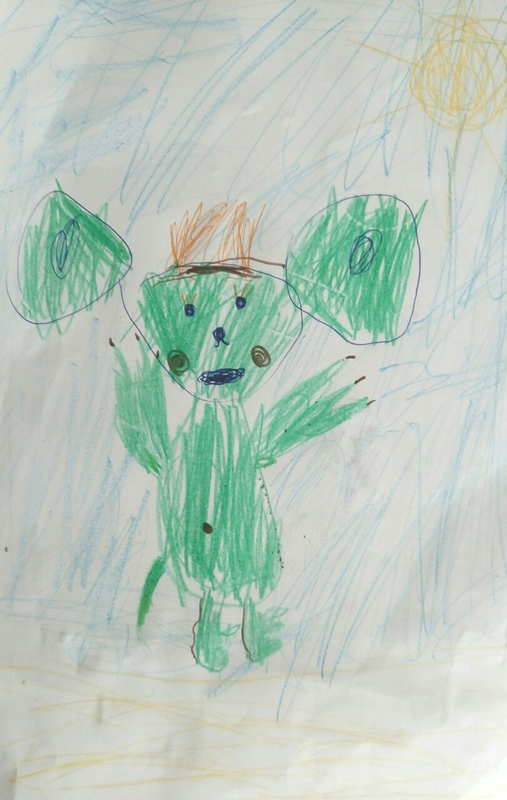 Детский рисунок - Зеленое чудо