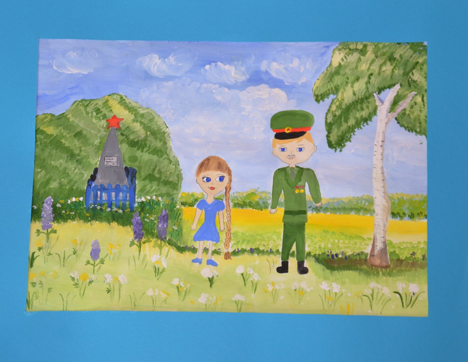 Детский рисунок - С войной закончили мы счеты
