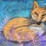 Рисунок "Лисичкин сон" на конкурс "Конкурс творческого рисунка “Свободная тема-2019”"