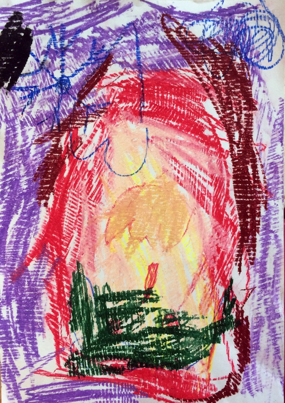Детский рисунок - Летний рассвет