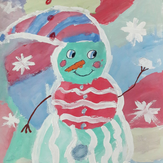 Рисунок "Снеговик" на конкурс "Конкурс творческого рисунка “Свободная тема-2020”"