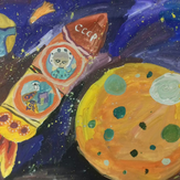 Рисунок "Неизвестная планета" на конкурс "Конкурс детского рисунка “Таинственный космос - 2018”"