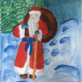 Рисунок "Дед мороз приносит добрые вести" на конкурс "Конкурс “Новогодняя Магия - 2020”"