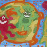 Рисунок "Весёлая планета" на конкурс "Конкурс детского рисунка “Таинственный космос - 2018”"