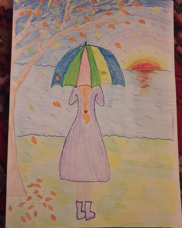 Детский рисунок - осень