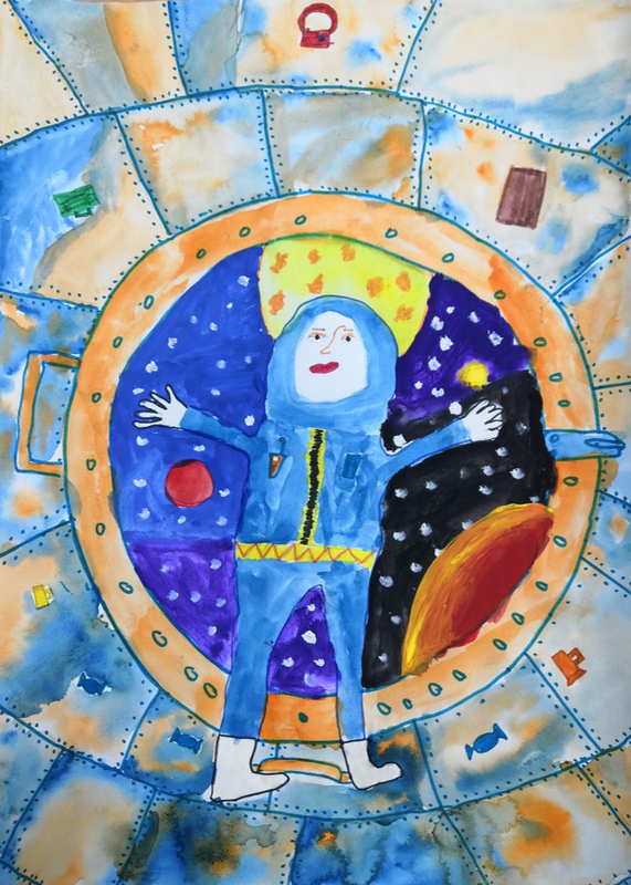 Детский рисунок - путешествие к звездам
