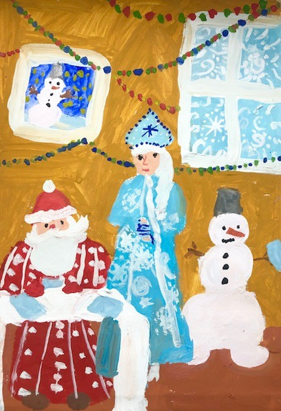 Детский рисунок - Почта Деда Мороза