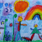 Рисунок "Когда все дома" на конкурс "Конкурс детского рисунка “Как я провел лето - 2020”"
